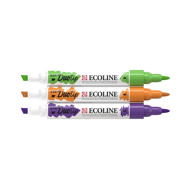 Een Ecoline Duotip marker secundair set 3 kleuren koop je bij VHK Kantoorartikelen