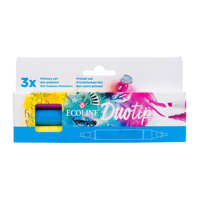 Een Duotip Talens Ecoline set á 3 stuks primair koop je bij Clippz! Office Supplies