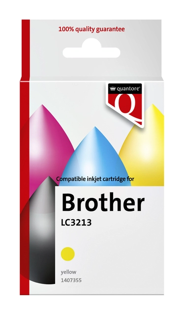 Een Inktcartridge Quantore alternatief tbv Brother LC3213 geel koop je bij Hoekmankantoorartikelen.nl