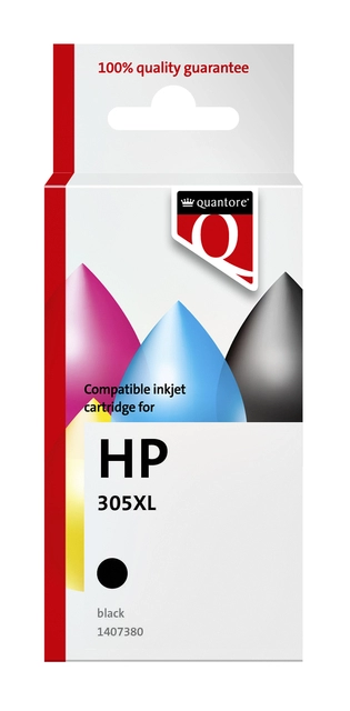 Een Inktcartridge Quantore alternatief tbv HP 305XL zwart koop je bij VHK Kantoorartikelen