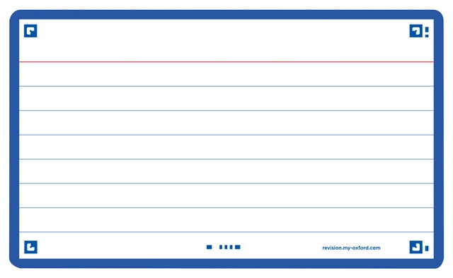 Een Flashcard Oxford 2.0 75x125mm 80 vel 250gr lijn blauw koop je bij Hoekmankantoorartikelen.nl