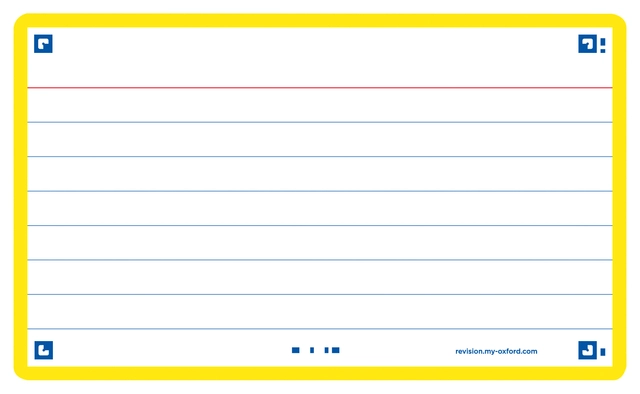 Een Flashcard Oxford 2.0 75x125mm 80 vel 250gr lijn geel koop je bij Hoekmankantoorartikelen.nl