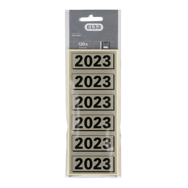 Een Rugetiket Elba 2023 57x25mm grijs koop je bij VHK Kantoorartikelen