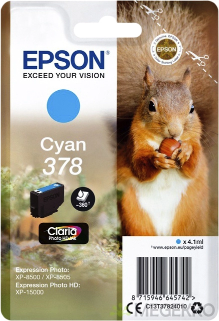 Een Inktcartridge Epson 378 T3782 blauw koop je bij VHK Kantoorartikelen