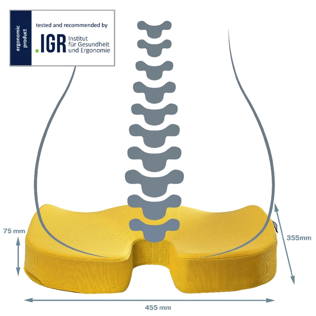 Een Stoelkussen Leitz Ergo Cosy geel koop je bij VHK Kantoorartikelen