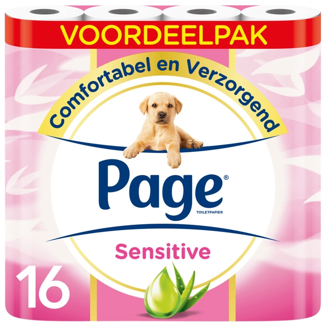 Een Toiletpapier Page Sensitive Aloë Vera 3-laags wit 140vel koop je bij VHK Kantoorartikelen