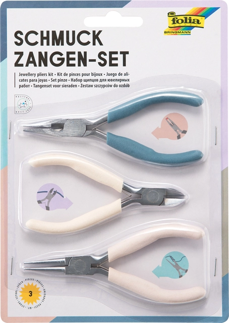 Een Sierraden tangen Folia set á 3 stuks koop je bij VHK Kantoorartikelen