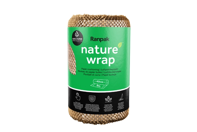 Een Inpakmateriaal Ranpak naturewrap luchtkussen 40cmx9m bruin koop je bij VHK Kantoorartikelen