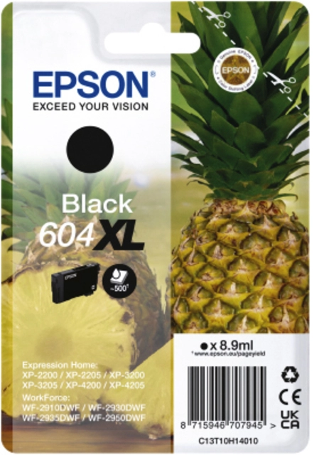 Een Inktcartridge Epson 604XL T10H14 zwart koop je bij VHK Kantoorartikelen