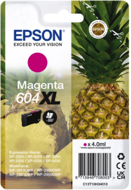 Een Inktcartridge Epson 604XL T10H34 rood koop je bij VHK Kantoorartikelen