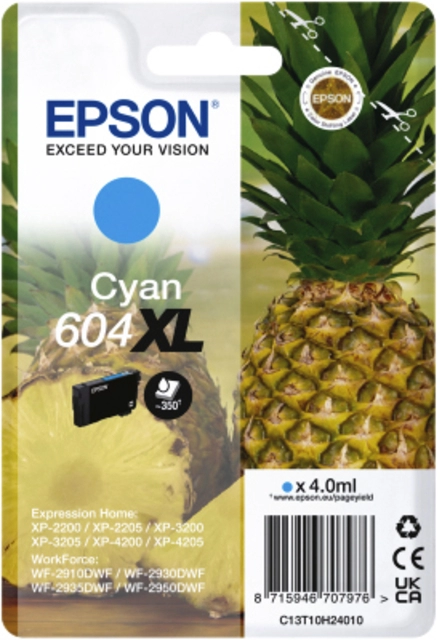 Een Inktcartridge Epson 604XL T10H24 blauw koop je bij VHK Kantoorartikelen