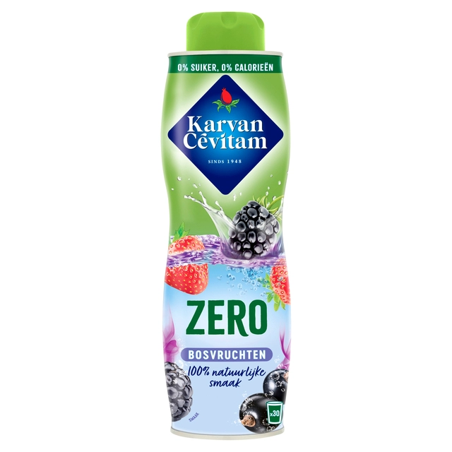 Een Siroop Karvan Cevitam bosvruchten 0% suiker 600ml koop je bij VHK Kantoorartikelen