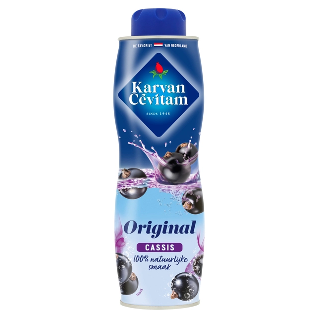 Een Siroop Karvan Cevitam cassis 600ml koop je bij VHK Kantoorartikelen