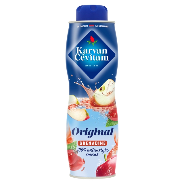 Een Siroop Karvan Cevitam grenadine 600ml koop je bij VHK Kantoorartikelen