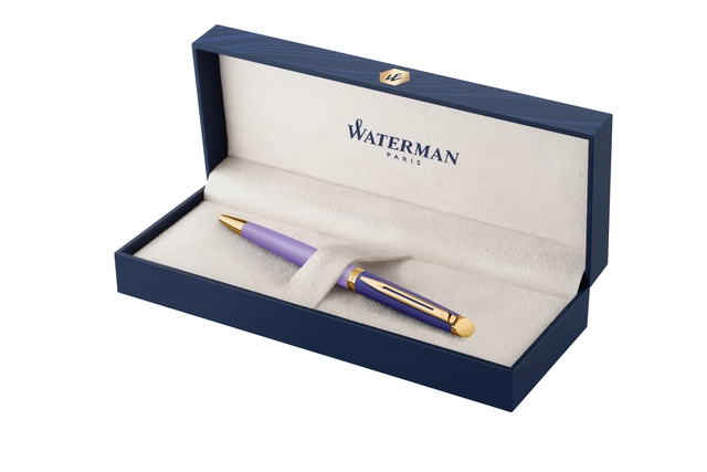 Een Balpen Waterman Hémisphère Colour Blocking purple GT medium koop je bij Hoekmankantoorartikelen.nl