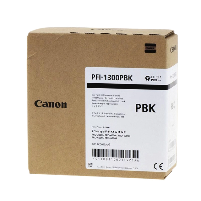 Een Inktcartridge Canon PFI-1300 foto zwart koop je bij VHK Kantoorartikelen