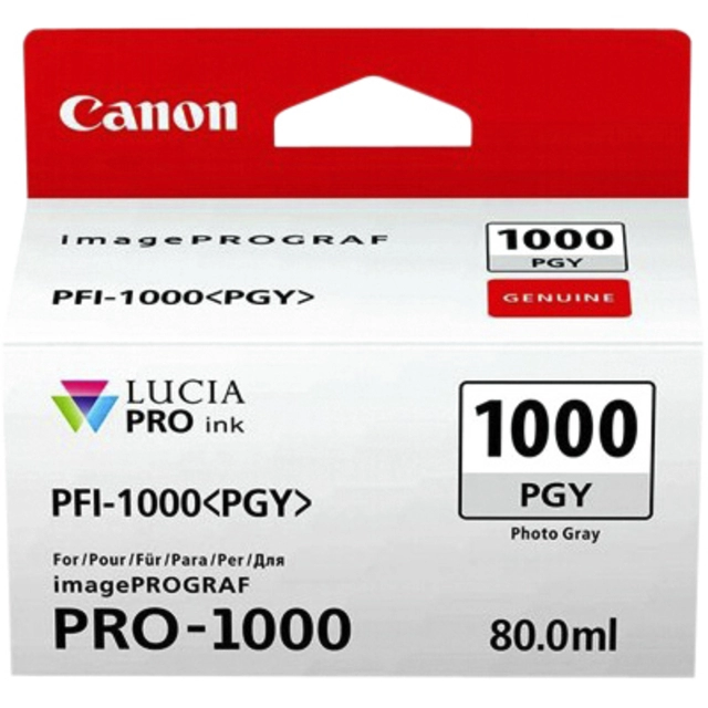 Een Inktcartridge Canon PFI-1000 foto grijs koop je bij Hoekmankantoorartikelen.nl