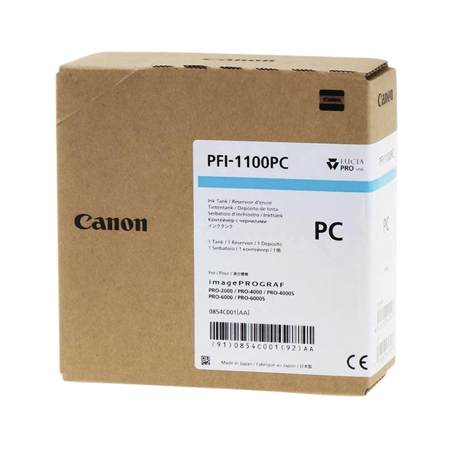 Een Inktcartridge Canon PFI-1100 foto blauw koop je bij VHK Kantoorartikelen