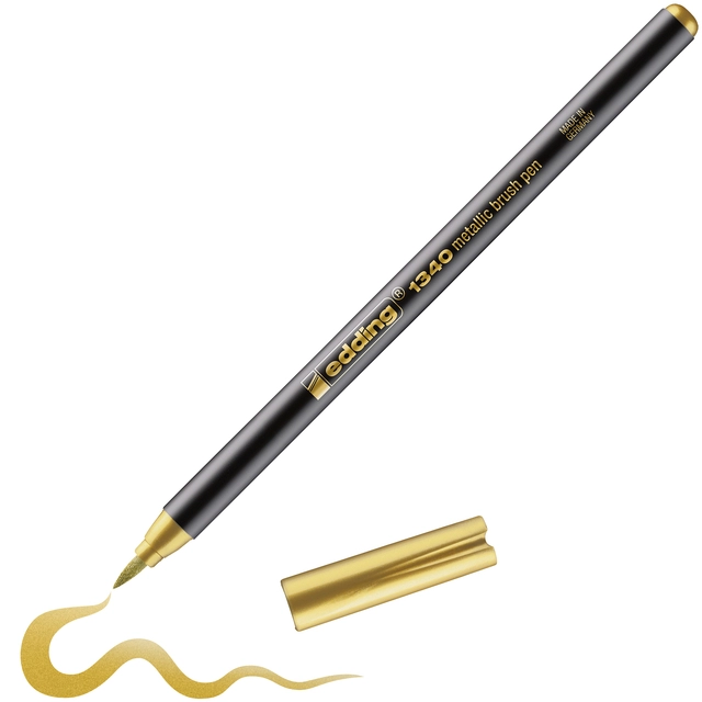 Een Brushpen edding 1340 metallic goud koop je bij VHK Kantoorartikelen