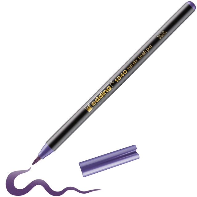 Een Brushpen edding 1340 metallic violet koop je bij VHK Kantoorartikelen