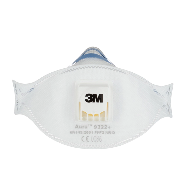 Een Stofmasker 3M Aura voor schuren 9322+ FFP2 met ventiel 5 stuks koop je bij VHK Kantoorartikelen