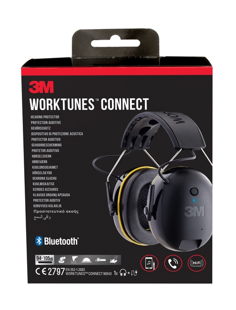 Een Oorkap 3M Worktunes Connect Bluetooth technologie 90543EC1 94-105 dB koop je bij Hoekmankantoorartikelen.nl