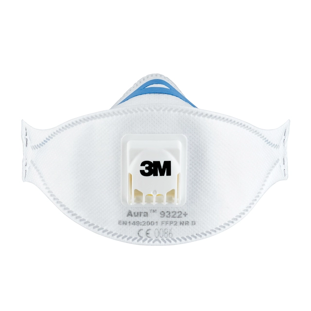 Een Stofmasker 3M Aura voor schuren 9322 FFP2 met ventiel 2 stuks koop je bij VHK Kantoorartikelen