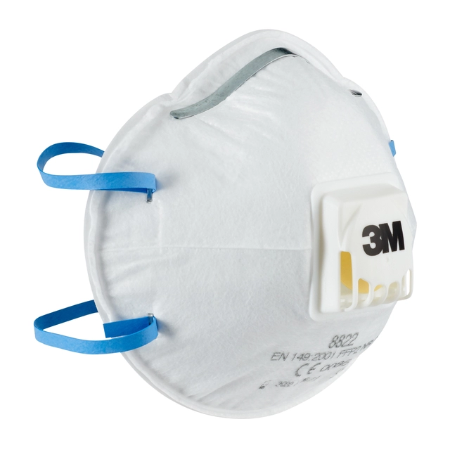 Een Stofmasker 3M voor schuren 8822 FFP2 met ventiel 5 stuks koop je bij VHK Kantoorartikelen