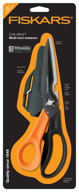 Een Schaar Fiskars 230mm Cuts and More Multi-tool koop je bij VHK Kantoorartikelen