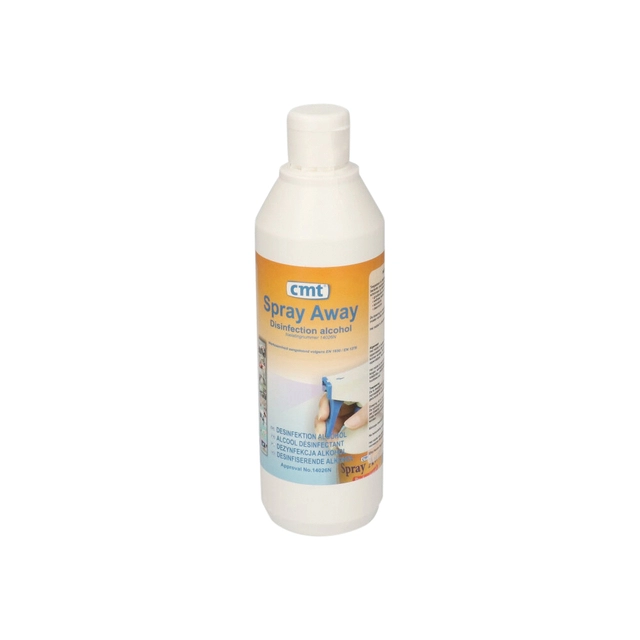 Een Desinfectie CMT Spray-Away alcohol 500ml exclusief verstuiver koop je bij VHK Kantoorartikelen