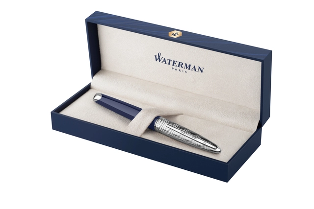 Een Vulpen Waterman Carène L'essence du blue deLuxe CT B:M - GB medium koop je bij Hoekmankantoorartikelen.nl