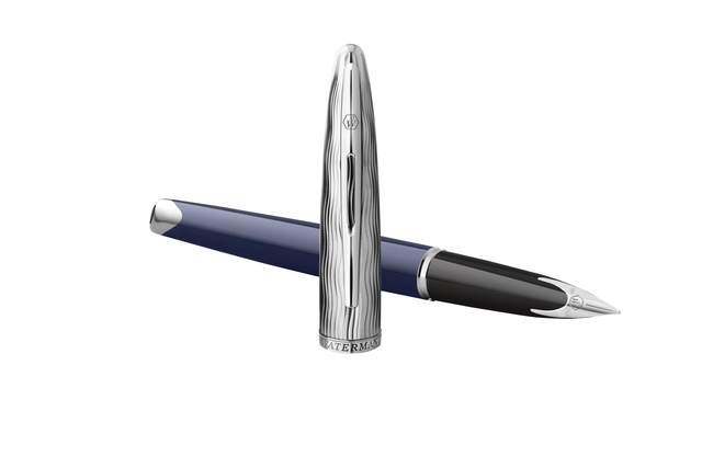 Een Vulpen Waterman Carène L'essence du blue deLuxe CT B:M - GB medium koop je bij Hoekmankantoorartikelen.nl