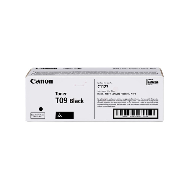 Een Tonercartridge Canon T09 zwart koop je bij VHK Kantoorartikelen