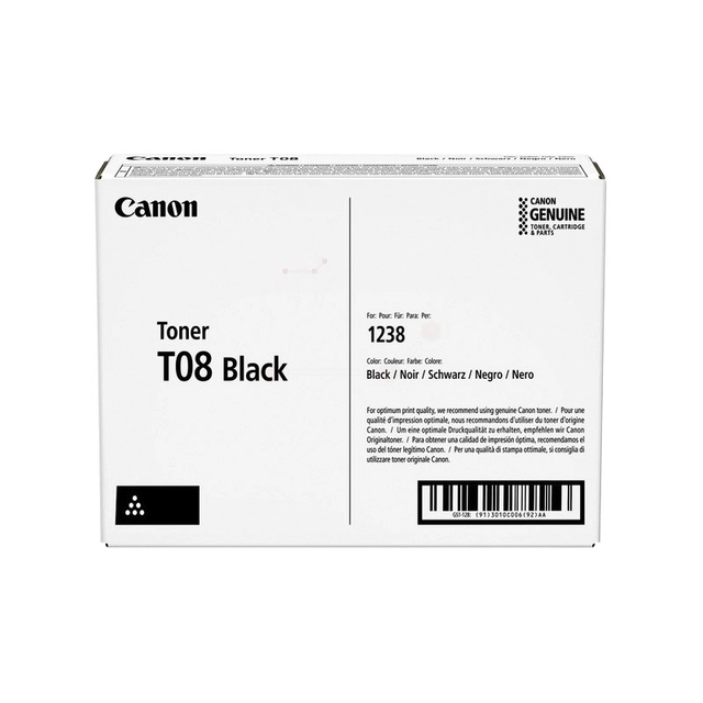 Een Tonercartridge Canon T08 zwart koop je bij VHK Kantoorartikelen