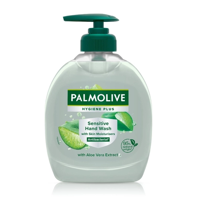 Een Handzeep Palmolive Plus Sensitive met Aloe Milde Verzorging 300ml koop je bij VHK Kantoorartikelen