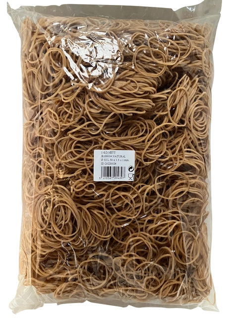 Een Elastiek Standard Rubber Bands 14 50x1.5mm 1kg 5333 stuks bruin koop je bij VHK Kantoorartikelen