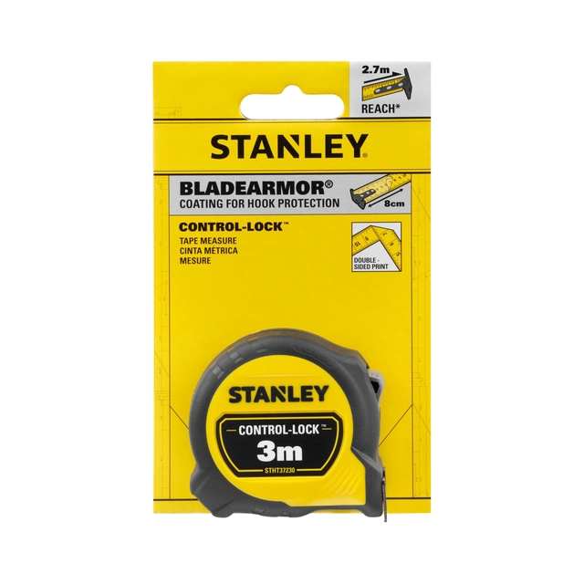 Een Rolmaat Stanley Control-Lock 3 meter 19mm koop je bij VHK Kantoorartikelen