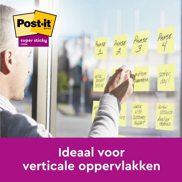 Een Memoblok Post-it 656 Super Sticky 51x76mm geel 12 stuks koop je bij Hoekmankantoorartikelen.nl