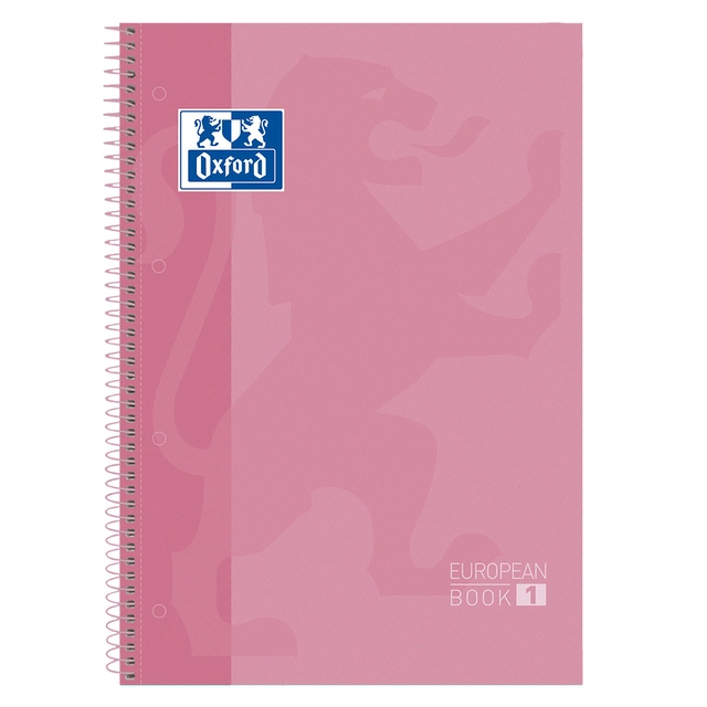 Een Notitieboek Oxford Classic Europeanbook A4+ 4-gaats lijn 80vel roze koop je bij VHK Kantoorartikelen