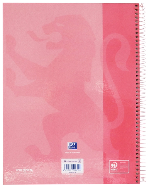 Een Notitieboek Oxford Classic Europeanbook A4+ 4-gaats lijn 80vel roze koop je bij VHK Kantoorartikelen