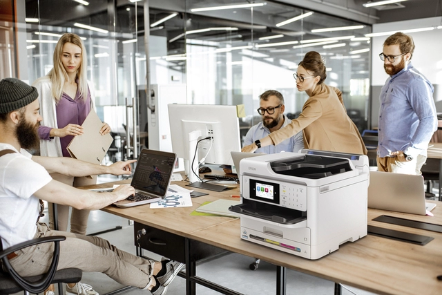 Een Multifunctional inktjet printer Epson Workforce WF-C5890DWF koop je bij Hoekmankantoorartikelen.nl