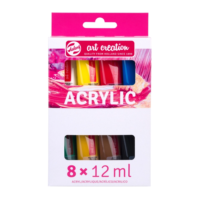 Een Acrylverf Talens Art Creation 12ml set à 8 kleuren koop je bij Hoekmankantoorartikelen.nl