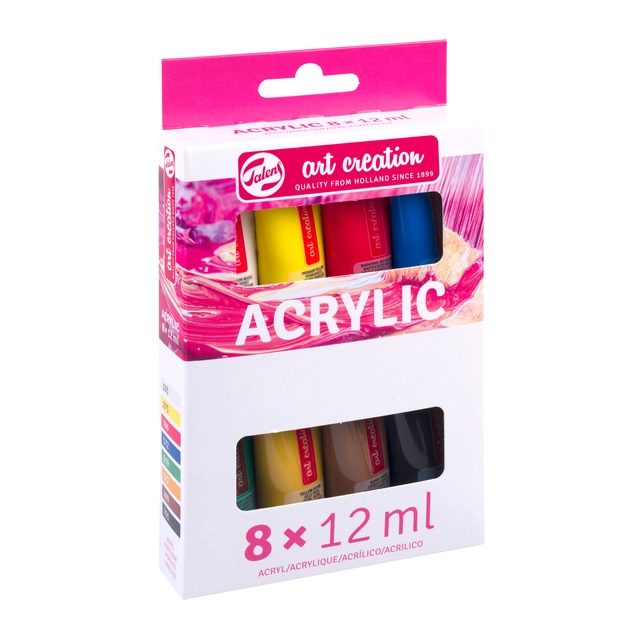 Een Acrylverf Talens Art Creation 12ml set à 8 kleuren koop je bij Hoekmankantoorartikelen.nl