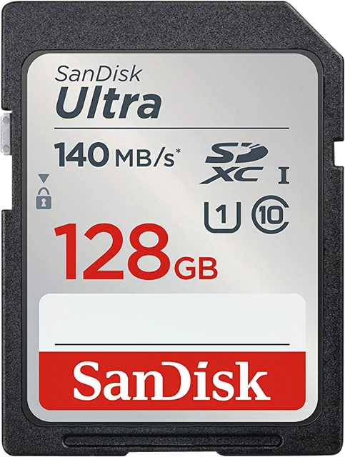 Een Geheugenkaart Sandisk SDXC Ultra 128GB (140mb/s C10 UHS-I) koop je bij VHK Kantoorartikelen