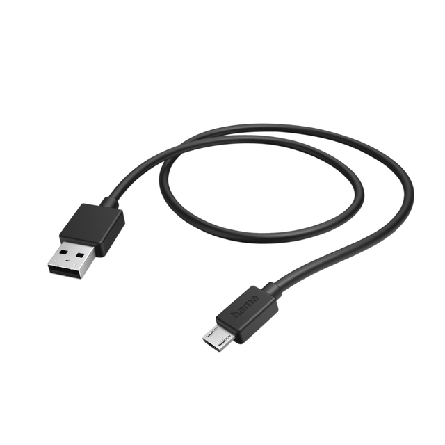 Een Kabel Hama USB-A - micro-USB 2.0 1 meter zwart koop je bij VHK Kantoorartikelen