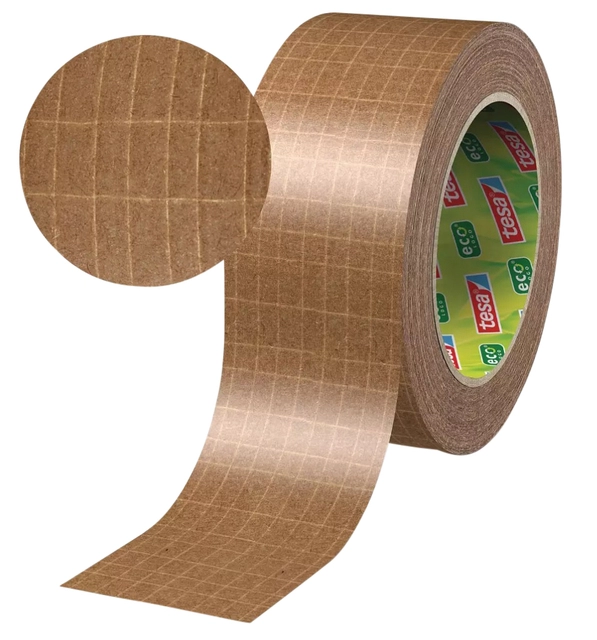 Een Verpakkingstape Tesa 56000 Eco papier ultra strong 50mmx25m koop je bij VHK Kantoorartikelen