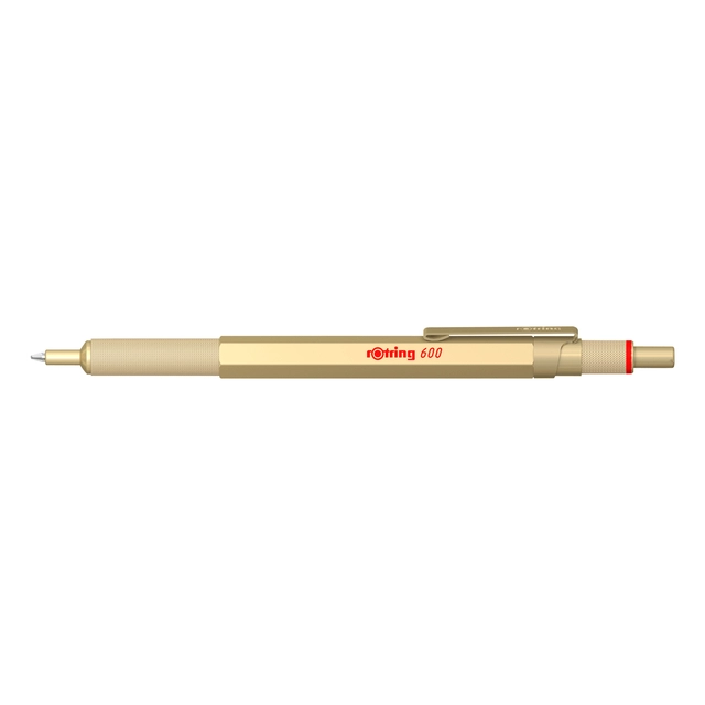 Een Balpen rOtring 600 medium goud koop je bij VHK Kantoorartikelen