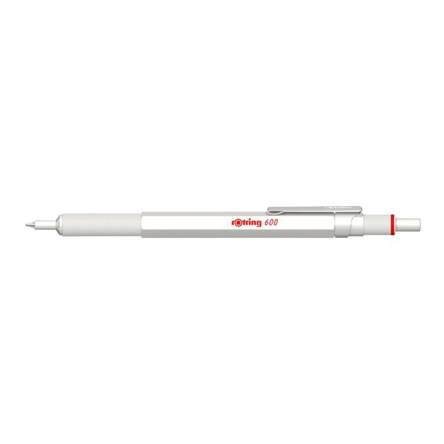 Een Balpen rOtring 600 parelmoer medium wit koop je bij VHK Kantoorartikelen