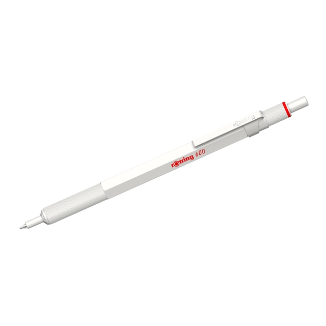 Een Balpen rOtring 600 parelmoer medium wit koop je bij VHK Kantoorartikelen