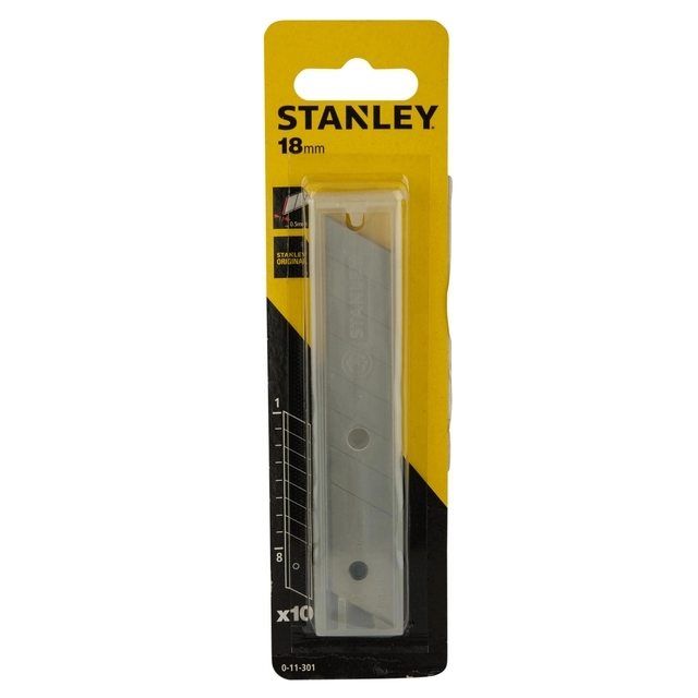 Een Afbreekmesjes Stanley 18mm 10 stuks koop je bij VHK Kantoorartikelen